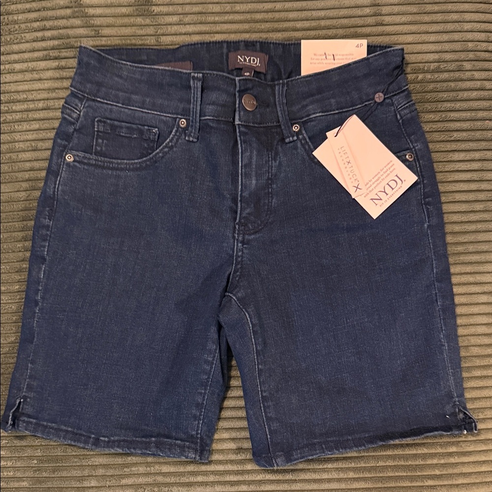 NYDJ Dark Indigo Denim Bermuda Shorts